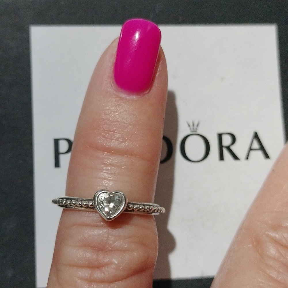 Pandora Sterling Silver One Love Stackable Heart … - image 2